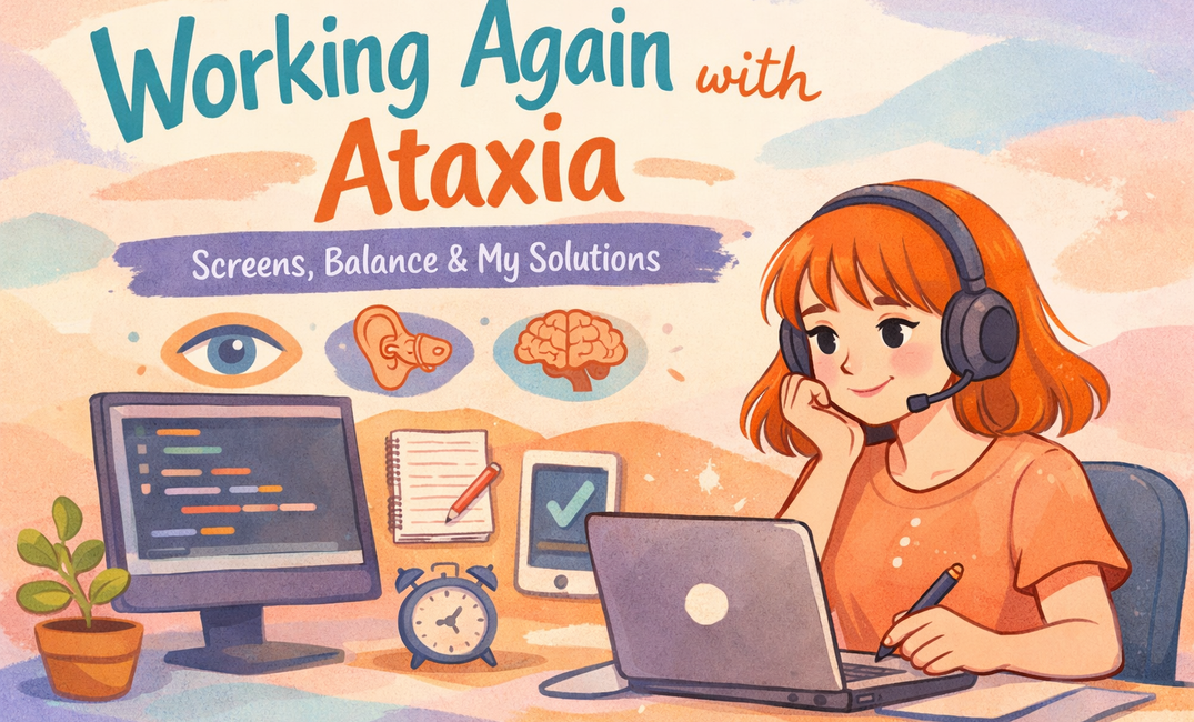 Working Again with Ataxia: Why Screens Exhaust Me and What Actually Helps