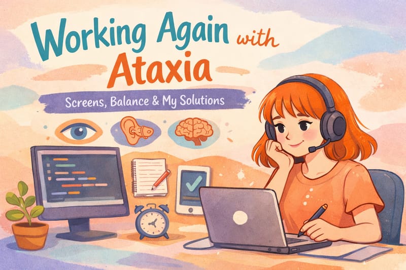العمل من جديد مع ataxia: لماذا تُنهكني الشاشات وما الذي يساعد فعلًا
